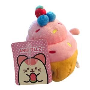 ANIROLLZ KITTIROLL Kitty Cat Cupcake Soft Anime Plush